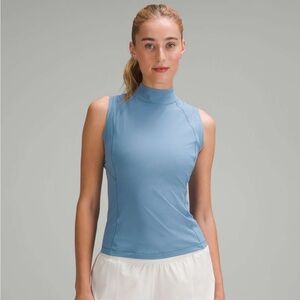 Lululemon Nulux Mock Neck Tank Top in Utility Blue